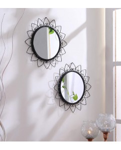 Hosley Decorative Round Iron Wall Mirror